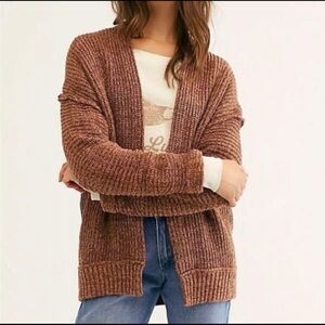 Free People High Hopes Chunky Knit Open Cardigan